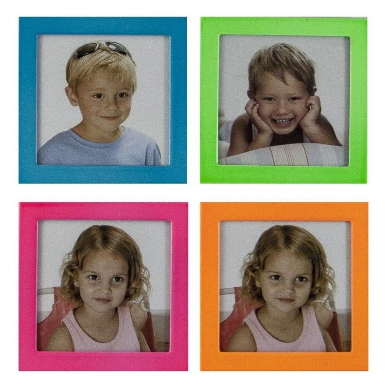 Mini rama foto Etta, format poza 6.5x6.5 cm, metalica, colorata - imagine 3